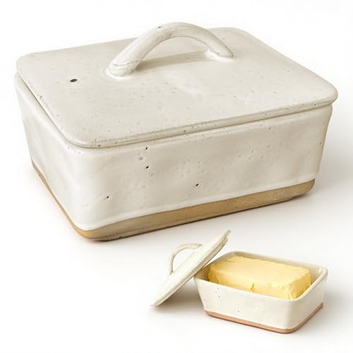 Butterdose, 350ml Hochwertige Butterglocke, Butterbox für streichzarte Butter, Design Butter Dish für alle gängigen Butter, Spülmaschinenfest