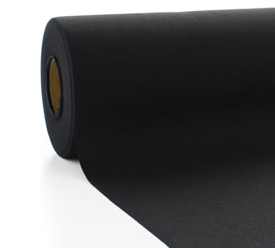 Sovie HORECA Linclass Airlaid bordsduksrulle svart – bordsduk 120 cm x 25 m – enfärgad pappersduk rulle – perfekt för fest och bröllop