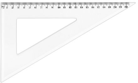 Wonday Geodreieck Kunststoff 60°, 22 cm, transparent