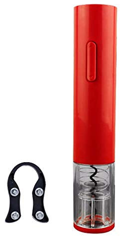 Bascar apribottiglie elettrico, cavatappi automatico, bi-comfort, cavatappi, tagliacapsule in alluminio, apribottiglie, utensili principali, Rosso