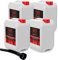 4 x 5 litros Bioetanol Premium con Embudo para chimeneas - Etanol Vegetal para chimeneas