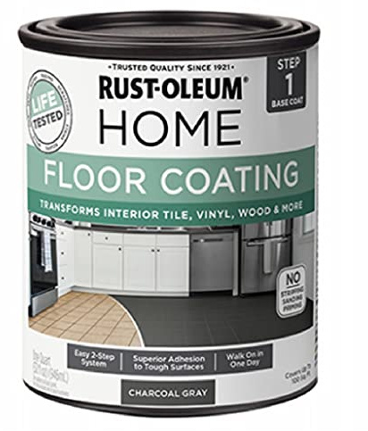 Rust-Oleum 365928 Charcoal Gray Home Home Floor Coating Premix Base Coat, 1 Qt