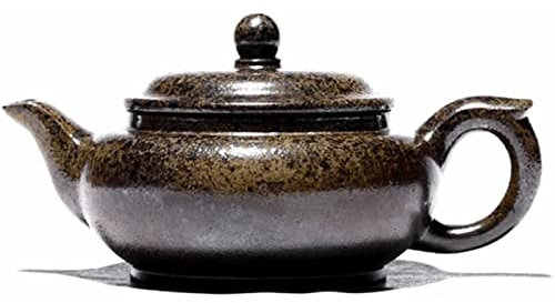 OLOTU Juego de té de Boutique, Tetera de Arena púrpura para Quemar Madera, Juego de té Hecho a Mano, Tetera Individual para el hogar, Tetera de rima Antigua