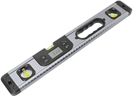 Digitale Wasserwaage, 0,01° Ablesewert Datensperre Hintergrundbeleuchtetes Display Elektronisches Wasserwaagenwerkzeug für die Technik (Schwarz)