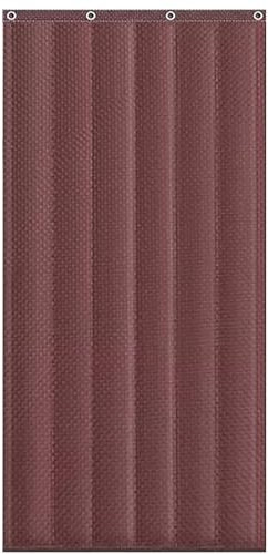 WHYATT Türvorhang Kälteschutz, Magnetisch-Wärmeisolierter Türvorhang, Wintertür, Isolierung, Kälteschutz, Baumwolle, Verdickt (Color : Brown, Size : 47.2x86.6in/120x220cm)