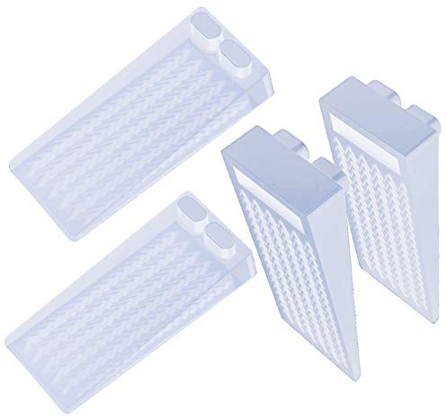 Hantoc 4er Set Gummi Türstopper Türkeil, Höhenverstellbar Rutschfest Bodentürstopper für alle Hartböden geeignet Türpuffer Boden Wandpuffer Zum Schutz Von Wand und Möbel Transparent
