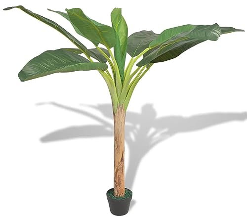ZEYUAN Künstlicher Bananenbaum mit Topf 150 cm Grün, Künstliche Pflanzen Deko, Kunstpflanzen Wie Echt, Künstliche Zimmerpflanzen, Pflanzen Deko, Artificial Pflanzen