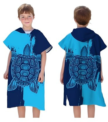 Proumhang Poncho de Surf/Baño/Piscina/Playa para Niños,Toalla de Microfibra con Capucha,Toalla de Playa con Capucha,Watersport Capucha Poncho Toallas para Niños Niñas Estilo 7 75x60cm