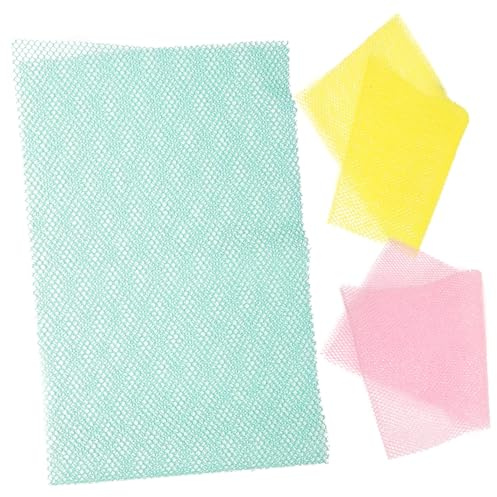 MERRYHAPY Red Exfoliante Africana 3 Piezas Tamaño Largo, Esponjas De Baño Exfoliantes Para Cuerpo y Espalda, Colores Rosa, Verde Lago y Amarillo, Limpieza Corporal Para Uso Diario En Hogar y Viaje