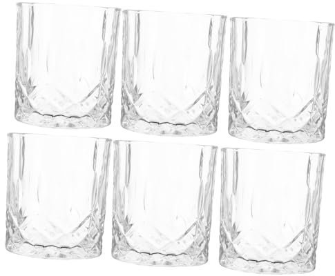 Gatuida 6pezzi Bicchieri Da Whisky in Vetro Per Servire Bevande Resistenti e Facili Da Pulire Design Elegante Per Diverse Occasioni