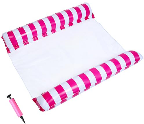 Skeadex 2 Stück Luftmatratze Pool,4 in 1 Wasserhängematte mit Netz ＆Luftpumpe, Doppel Luftmatratze Hängematte Wasser,Hängematte Pool Luftmatratze Wasser für Sessel Matratzen Sitz Schwimmmatte (B)