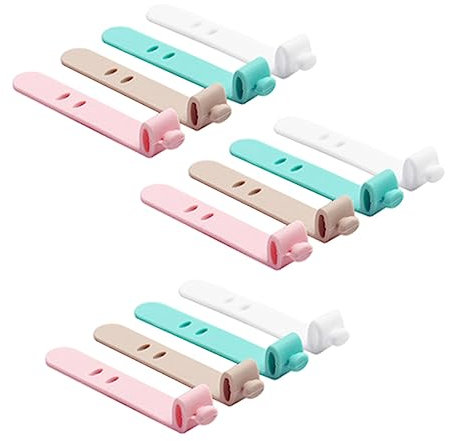 DOITOOL 12piezas Unidades Enrollador Cable Silicona Sujetacables Organizador Cables Auriculares y Compacto
