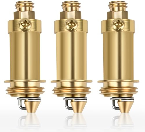 Alethron Pop Up Ablaufventil, 3 Stück Waschbeckenstöpsel Pop Up, Click Valve aus Messing Ersatz Pop Up Ventil Waschbecken Stöpsel zum Drücken Druckfederelement Waschbecken für Badewanne Ablaufstopfen