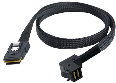 KAHDGSS Câble Interne SFF 8087 MiniSAS 8643 À Angle Droit pour Disques Durs Et Connexion Serveur avec Interfaces Coaxiales Câble MiniSAS Interne