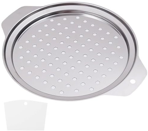 Spaetzle Maker Food Grade Stainless Steel Noodle Maker 10.7 Dia. Round Gnocchi with Scraper Traditional German Egg Noodle Pan Pot Spaghetti Strainer