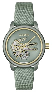 Lacoste 12.12 Automatique Women's Automatic Watch – Colored 38mm Aluminum Case, Cutout Crocodile Dial, Exhibition Back, Premium Fashion Timepiece - Gift for Her