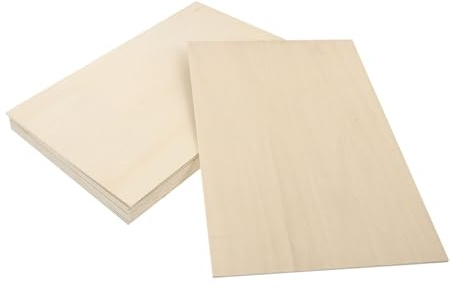Alipis 10 pezzi Compensato in Tiglio per Bricolage e Pirografia Tavole Legno Artigianali Naturali Lisce per Pittura e Decorazioni Fai da Te