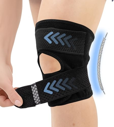 JLFDLLYYZQ 1 PCS Rodilleras Menisco Y Ligamento, Rodillera Con Estabilizadores Laterales, Rodillera Deportiva, Knee Brace Para De Menisco, Artritis, Tendinitis, Correr, Baloncesto, L