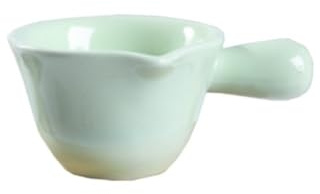 Såsskål Flerfärgad keramisk handtag såsskål mini kaffemjölkkanna såsbåt med dropppip Såskanna(Green)