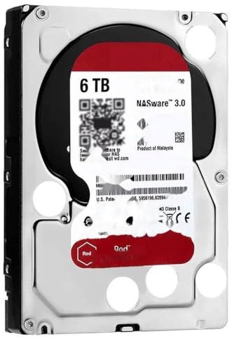 Disco duro para disco duro interno SATA de 6 TB de 3,5 pulgadas, 6 Gb/s, 64 MB, 5400 rpm, para disco duro interno NAS para WD60EFRX