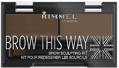 Rimmel London Brow This Way Brow Sculpting Kit, Medium Brown, 23 g