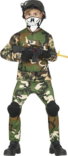 FIESTAS GUIRCA Costume Uniforme da Soldato Militare per Bambino età 5-6 Anni