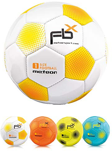 meteor Fotboll Träningsboll Varje storlek 5 4 3 1 Officiell match Vuxna Junior Barn Fotboll Futsal Professionellt Klubblag Inomhus Utomhuslek Leksak Många färger FBX (1, vit)