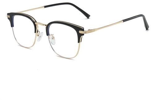 Voolga Blaulichtfilter Brille Ohne Stärke Metall für Herren und Damen, Computerbrille, Gaming Brillen, mindert Augenbelastung