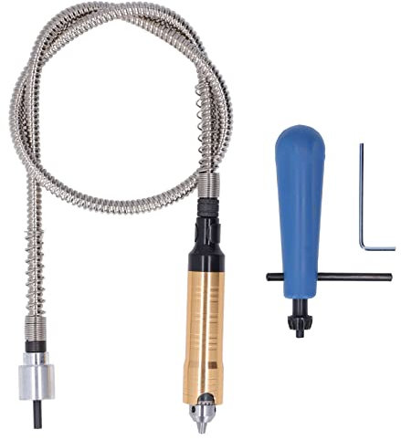 Albero Flessibile, 0,3-6,5mm Albero di Prolunga Flessibile per Trapano, Flessibile Albero Di Trapano Estensione Adattatore per Mandrino Di Estensione Con Maniglia E Chiave per Utensile Rotante