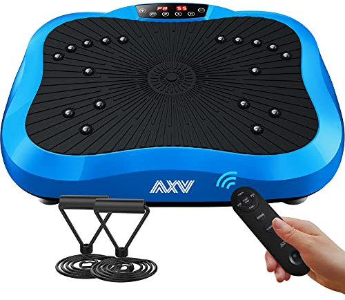 AXV Vibration Plate Exercise Machine Whole Body Workout Portable Mini Vibrate Fitness Platform Lymphatic Drainage Machine for Weight Loss Shaping Toning Wellness Home Gyms Workout