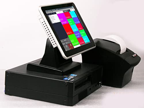 10 Kassensystem für Einzelhandel und Schnellgastronomie (Imbiss, Kiosk, Friseursalon usw) mit Touchscreen, Bondrucker und BlitzKasse Handel Kassensoftware