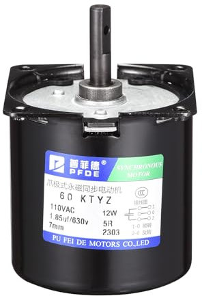 sourcing map Ständig Magnet Synchronous Getriebe Motor 5U/MIN 110V 18W 50/60Hz CW/CCW Kontrolle AC Motor