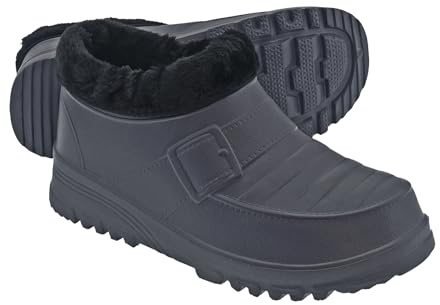 Gummistiefel Gartenschuhe Galosche Clogs Damen Herren rutschfest gefüttert 37-47 (Grey, EU Schuhgrößensystem, Erwachsene, Numerisch, M, 44)