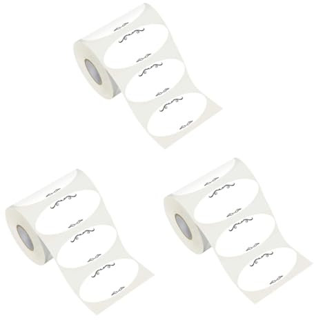 ifundom 3rolls Jar Labels Adhesive Tape Canned Packaging Labels Stickers for Food Containers DIY Crafts Material