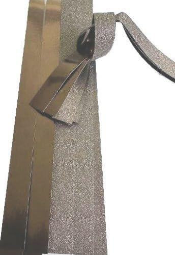 Generisch Fröbelsterne, Papierstreifen kastanien-braun metallic/Glitter, 24 Streifen, 15mm x 450mm