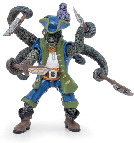Oktopus-Mutant-Piraten-Figur, Piraten-Kollektion, ab 3 Jahren | Kreatives Fantasie-Abenteuerspiel | handbemalt | Sammlerstück | originelle Geschenkidee für Mädchen und Jungen heute schon