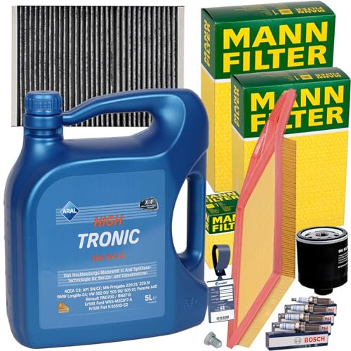 BandelOne enthält Mann Filterset 5W40 passend für 1.4+1.6+16V Golf 4 Bora 1J Polo 6N2 Lupo
