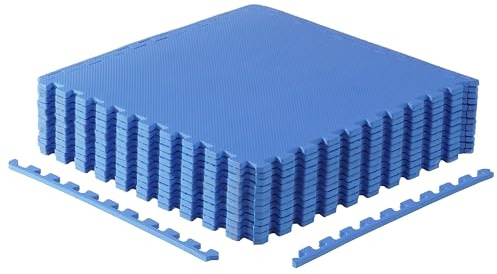 CAP Barbell 2-Pack of Exercise Puzzle Mats 24x24 x 1/2 T Pattern-BLUE