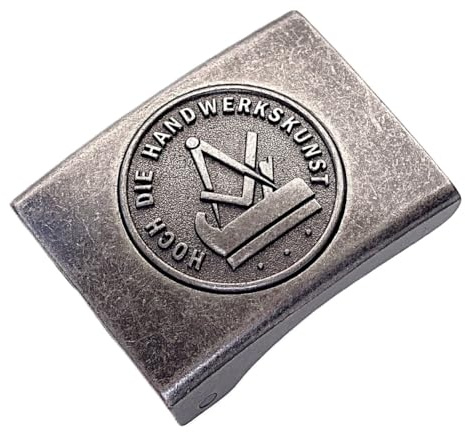 GravurManufakturBerlin Koppelschnalle Schreinerkunst Schreiner Handwerk Zunftzeichen Meister, Meisterschüler, Geselle, Lehrling, Alt-Meister Koppelschloss