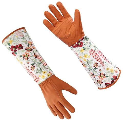 Whnbuij Dorn Proof Gartenhandschuhe, lange Gartenhandschuhe Frauen - Unterarmschutz langer Rose -Schnitthandschuhe - Arbeit Garten Ärmel Palm gepolstert für Frauen Männer Gärtner Jäten Beschneidung