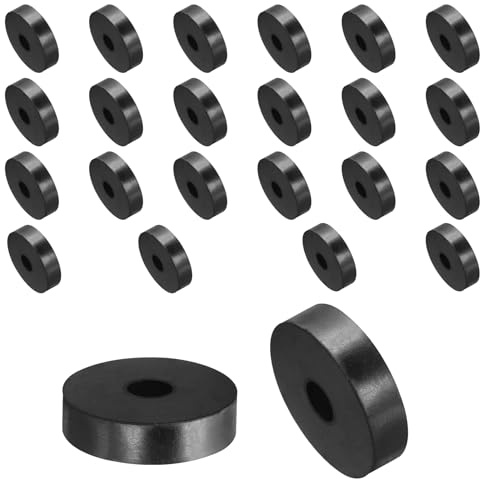 QUARKZMAN 24pcs Rondelles en Caoutchouc Anti-Vibration Épaises, Entretoise Plate Amortisseur pour Connexions Électriques Réparations Automobiles Appareils, 40mm OD x 10mm ID x 10mm Hauteur