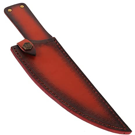 ULTECHNOVO Funda Útil Para Cuchillos De Chef 8 Pulgadas De Cuchillos De Cocina De Piel Marrón Reutilizable Protección Segura Hogar Funda Para Guardar