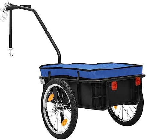 Fahrradanhänger mit Stahlrahmen & Kunststoffbox - 155x60x83 cm, 600D Nylonabdeckung - Ideal für Familien & Outdoor-Aktivitäten
