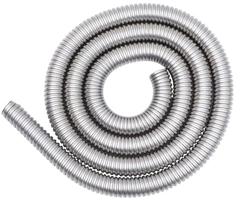 YJXYJQ Flexible Stainless Steel Wire Cable Conduit - 6-100mm ID, 1-5M Length, Spiral Corrugated Hose for Cable Management & Protection(1 Meter,ID 10mm)