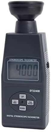 Estroboscopio, Digital Lcd Tacómetro Estrroboscopio de flash sin contacto Revolución fotoeléctrica medidor de medidor Prueba de velocímetro 60~1999 9RPM DT2239B
