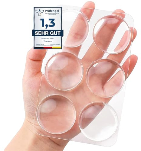 YangShion Butoirs de Porte En Silicone, 6 pièces Protection Poignee Porte, ButéE de PoignéE de Porte Murale, ArrêT de Porte Mural éLastiques, meubles, mur, bouchon en caoutchouc, pare - chocs