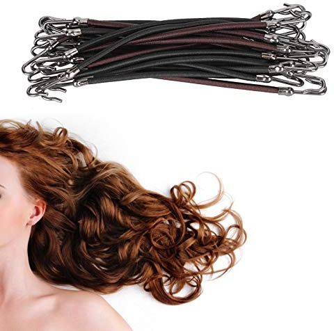 Brrnoo 20 Piezas de Ganchos para de Caballo para Mujer, Pinzas para el Cabello, Lazos Elásticos para el Cabello, Soportes para de Caballo, Diseño de Gancho para el Cabello Abierto,
