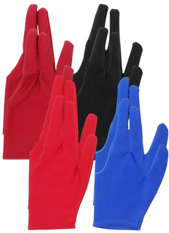 NESTINGHO 8 Stück Elastische Fingerhandschuhe aus Elasthan Atmungsaktive und Benutzerfreundliche Schutzhandschuhe für Pool und Snooker Spieler