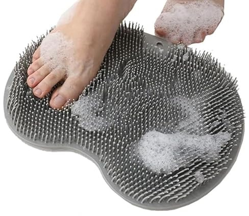 SCRUBBIKO|Spazzola Esfoliante Per Piedi Da Doccia In Silicone Scrubbiko, Pulitore Per Piedi E Schiena Per La Doccia, Lavaggio Dei Piedi Con Ventose