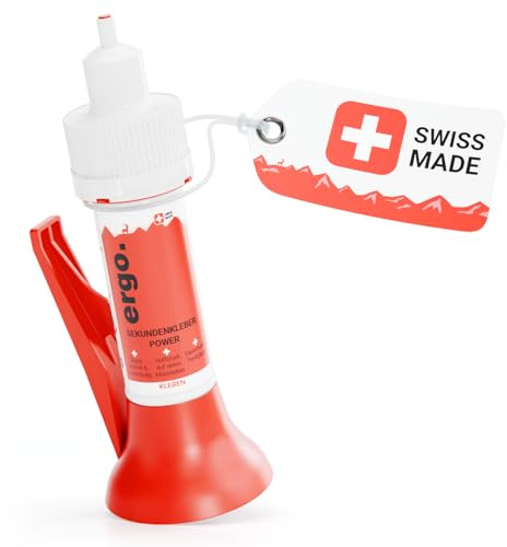 ergo Universal Sekundenkleber extra stark 30g - Cyanacrylat Kleber | Alleskleber extra stark - Superkleber für Plastik, Metall, Gummi, Keramik, Holz & Stein - Kleber für Kunststoff Superglue